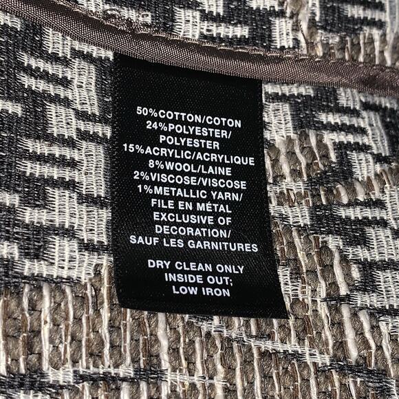 Lafayette 148 Tweed Pattern Evening Jacket Blazer Tan Brown Metallic sz 8 - Picture 5 of 7